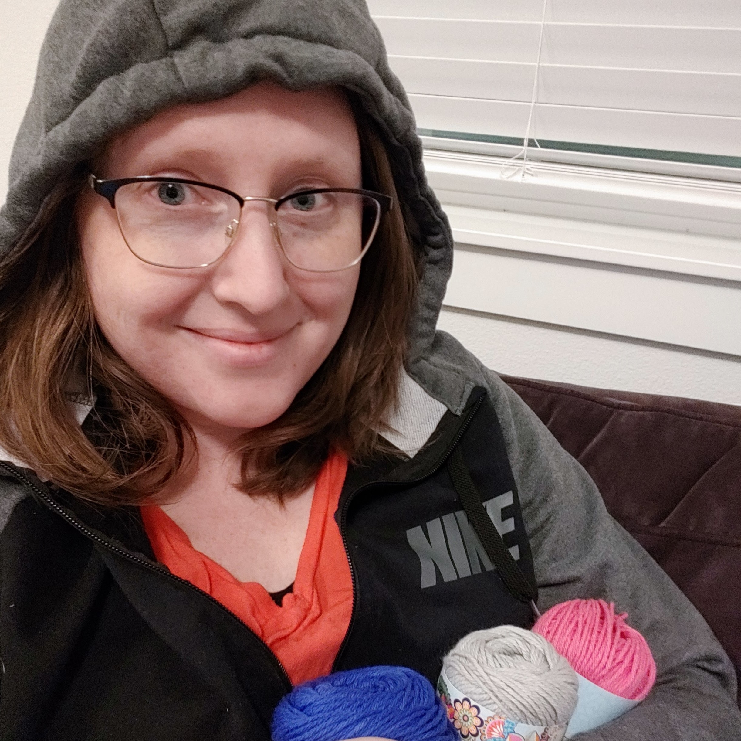 Kristen with new yarn